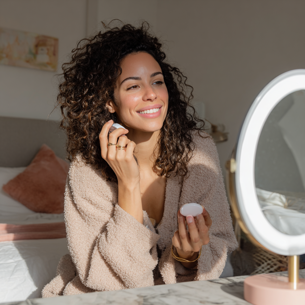 woman with Dollar Store Beauty Gadgets
